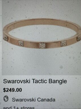 Swarovski “tactic” Rose Gold Crystal Diamond studded Bangle